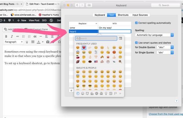 Shortcut For Emojis On Mac